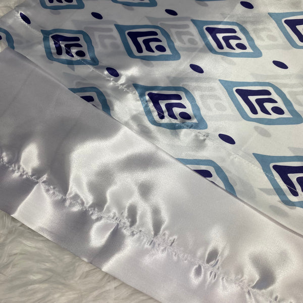 White & Blue Pillowcase Set