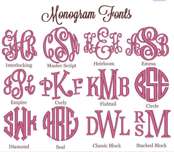 MONOGRAM/ INITIALS ADD