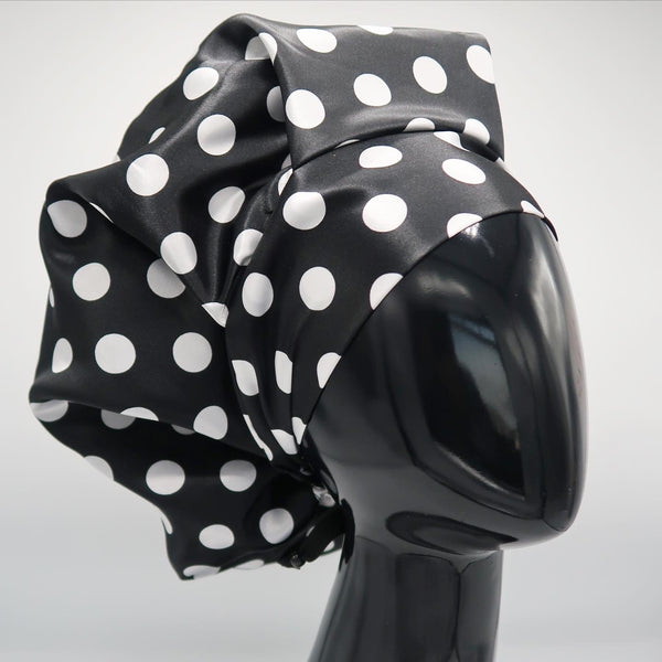 Black & White Polka Dot Bouffant