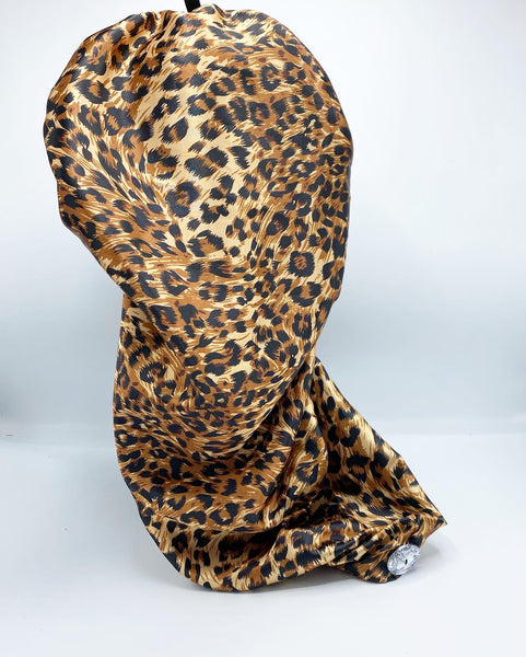Leopard Pin Up Pocket Bonnet