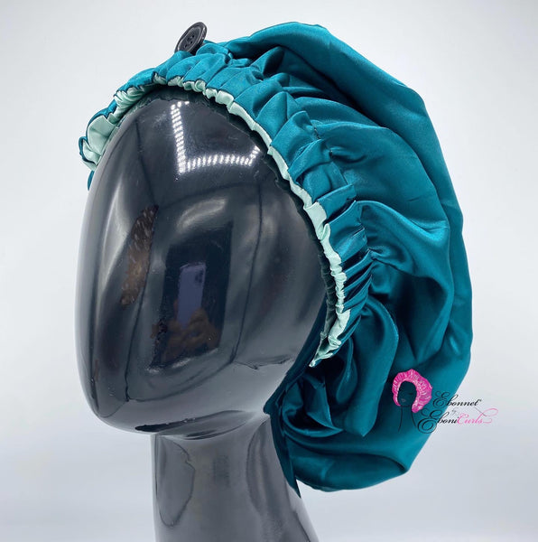 Teal Pocket Pin Up bonnet