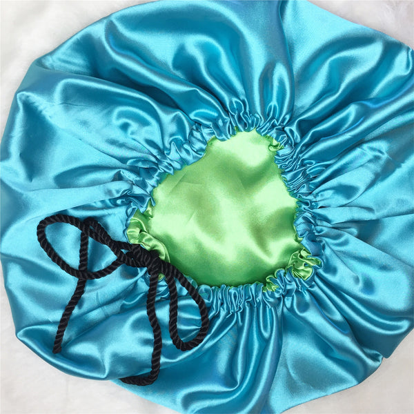 Lime Green & Blue Ebonnet