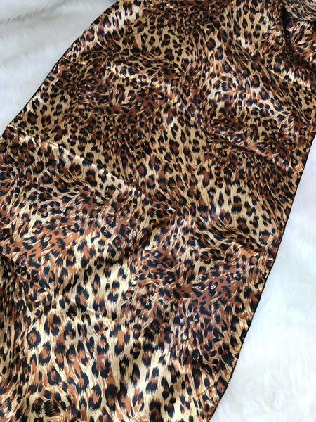 Golden Leopard Long Rectangle Scarf