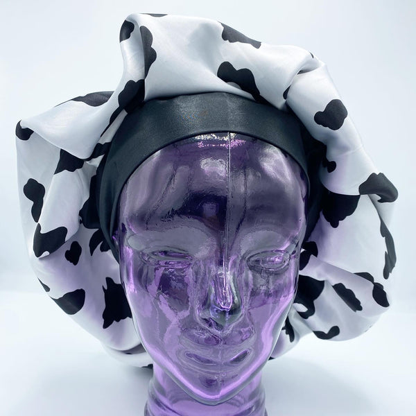 Black & White Cow Bouffant