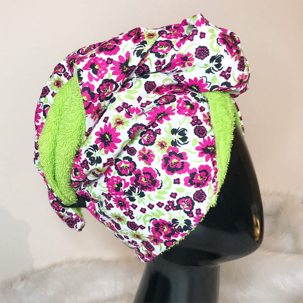 Pink & Lime Conditioning Turban
