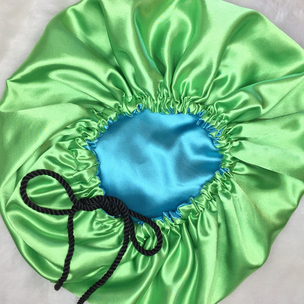 Lime Green & Blue Ebonnet