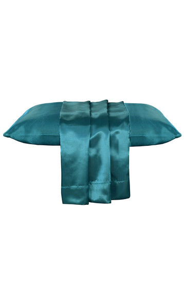 Teal Satin Pillowcase