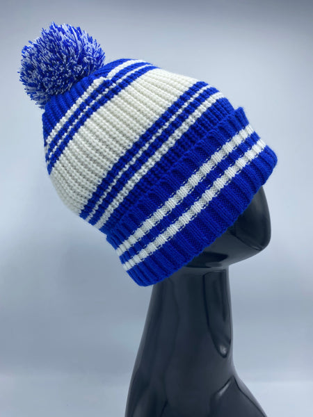 Adult Stripe Satin Lined Knit Hats