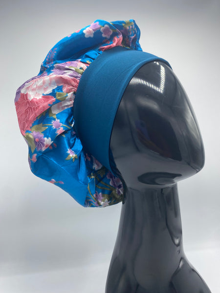 Teal Blue Headband bonnet