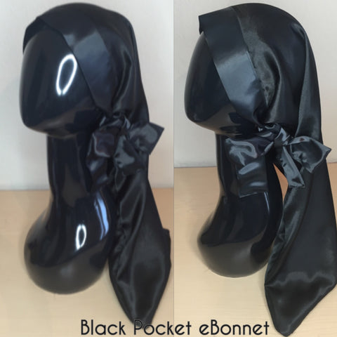 Black Pocket Tie eBonnet