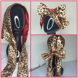 Golden Leopard Hooded Scarf