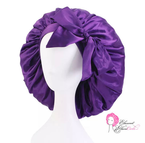Purple Long Tie Bonnet