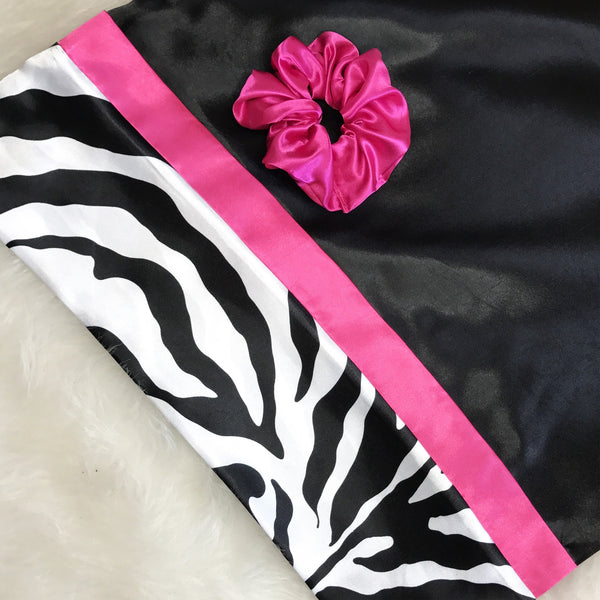 Zebra Dreams Pink Trim Pillowcase