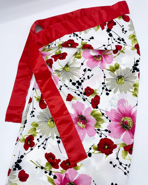 Red Blossom Pocket Tie