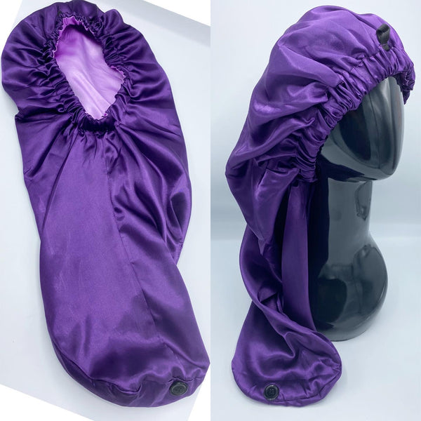 Purple Pin Up Pocket Bonnet
