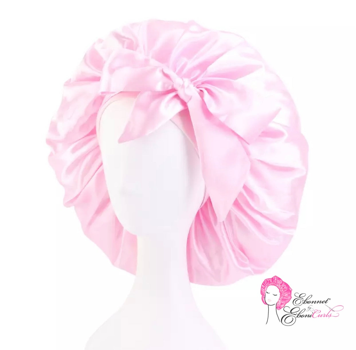 Soft Pink Long Tie Bonnet