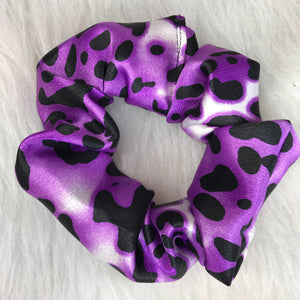 Purple Cheetah Scrunchie