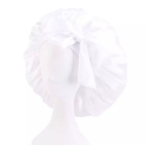 White Long Tie Bonnet